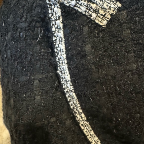 Ann Taylor Black tweed boucle pocket jacket XS 2 4 - Picture 6 of 9